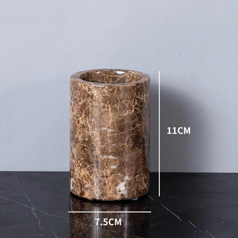 Набір для ванної кімнати Emperador Dark Natural Marble Коричневий розкішний тримач для зубної щітки Мильниця Дозатор мила Аксесуари для ванної кімнати
Набір для ванної кімнати Emperador Dark Natural Marble Коричневий розкішний тримач для зубної щітки Мильниця Дозатор мила Аксесуари для ванної кімнати