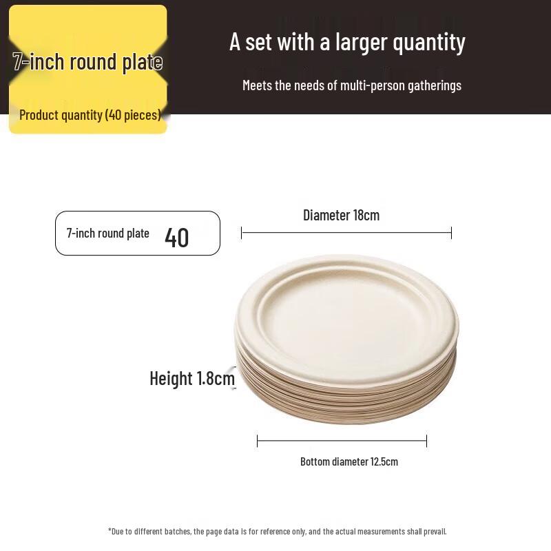 Chuidahuang Bagasse Round Plates
Chuidahuang Bagasse Round Plates