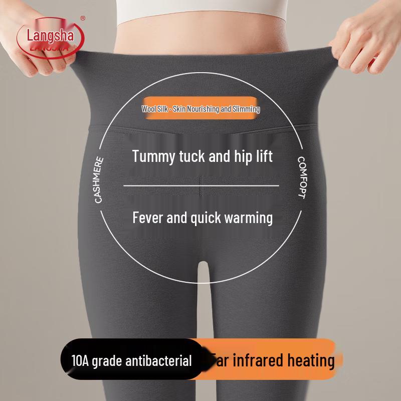 Langsha Women s High-Waist Thin Wool Blend Thermal Leggings L
Langsha Women s High-Waist Thin Wool Blend Thermal Leggings L