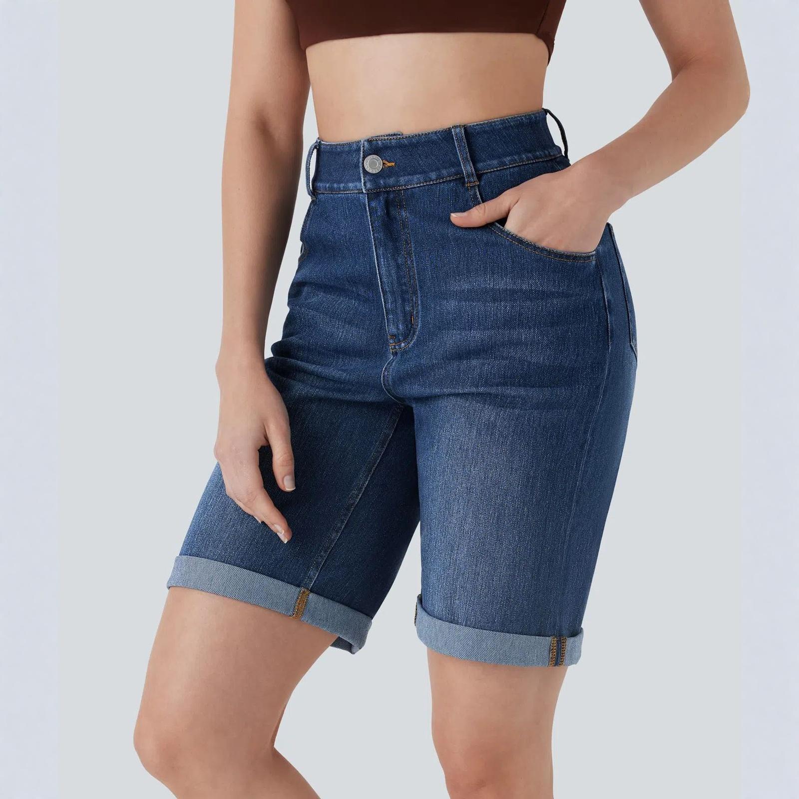 Women’s High Waist Straight Leg Denim Shorts Five Pocket Loose Fit Mid Thigh Jean Shorts with Cuffed Hem for Daily Wear XXL
Women’s High Waist Straight Leg Denim Shorts Five Pocket Loose Fit Mid Thigh Jean Shorts with Cuffed Hem for Daily Wear XXL