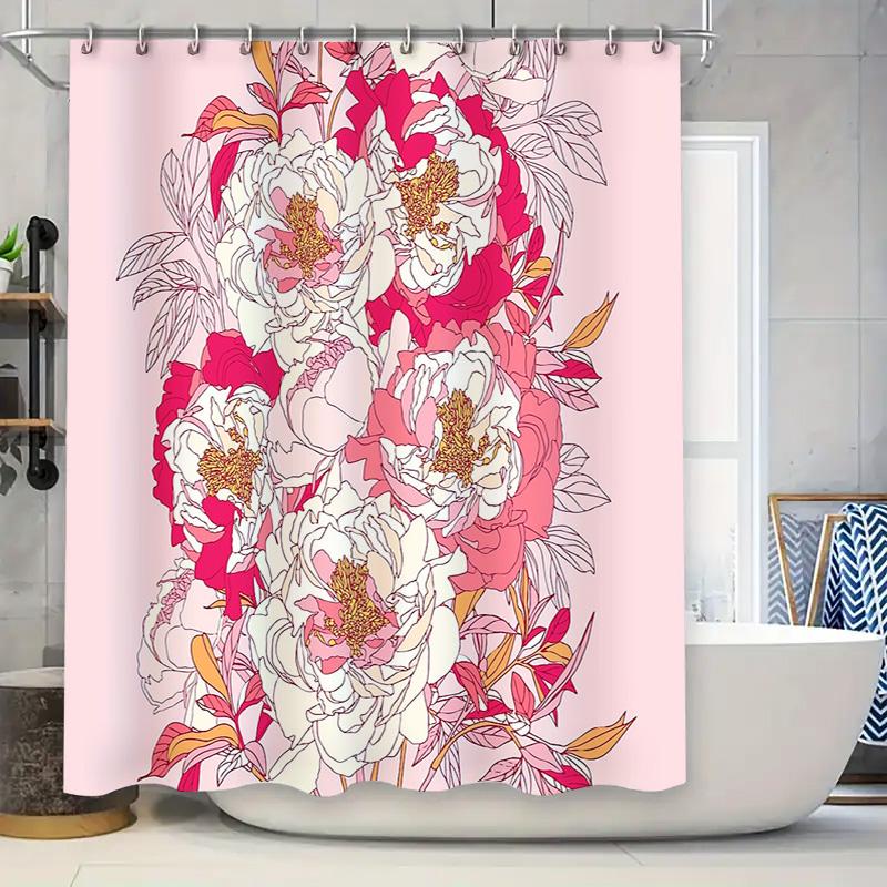 Floral Shower Curtain Botanical Flower Pattern Bathroom Decor Vintage Style Washable Fabric Home Accent W60H190(CM)-1 Pcs
Floral Shower Curtain Botanical Flower Pattern Bathroom Decor Vintage Style Washable Fabric Home Accent W60H190(CM)-1 Pcs