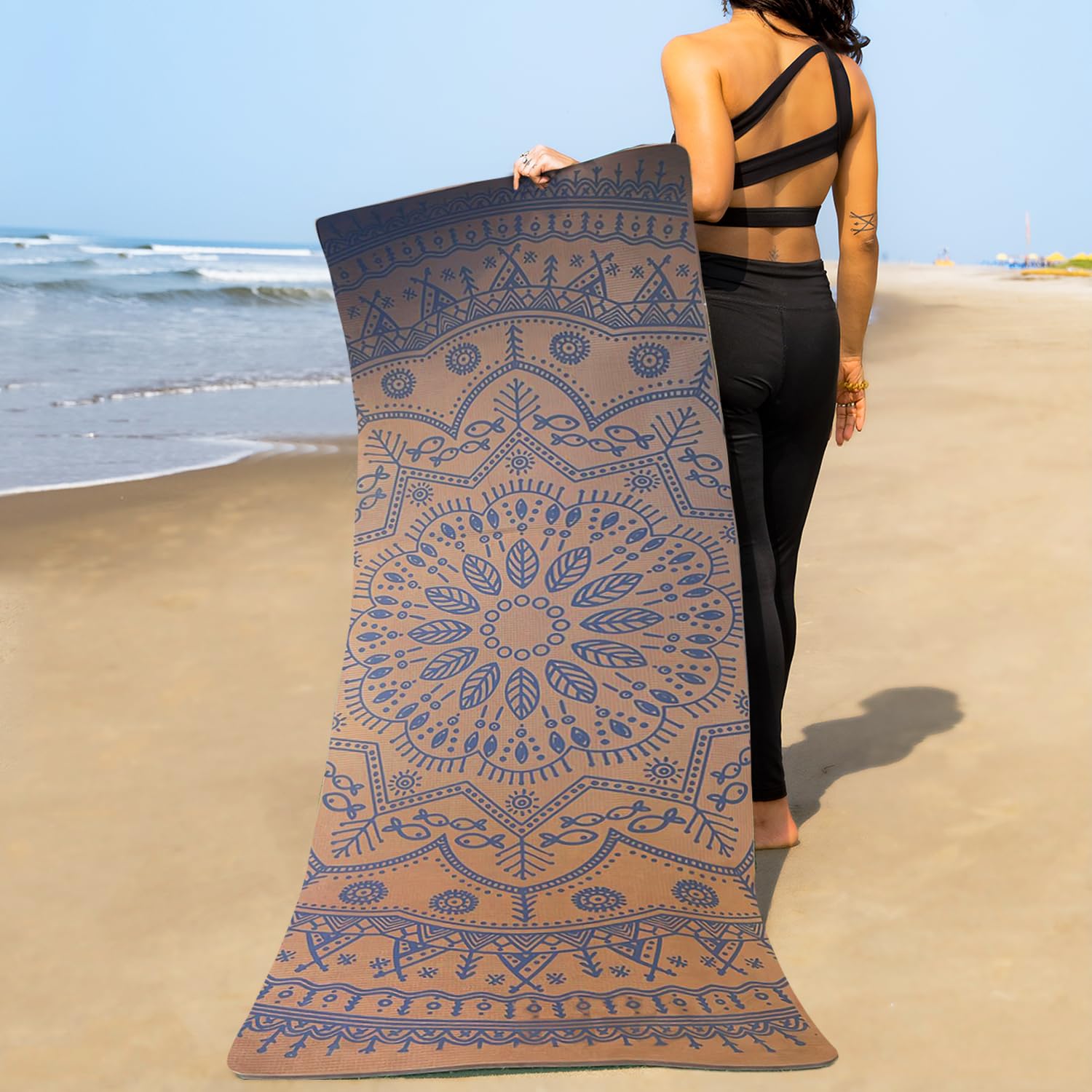 Коврик для йоги из термопластичного эластомера толщиной 6 мм с принтом мандалы и сумкой для переноски для мужчин и женщин, 182.8L x 61W x 0.6Th Cm
Коврик для йоги из термопластичного эластомера толщиной 6 мм с принтом мандалы и сумкой для переноски для мужчин и женщин, 182.8L x 61W x 0.6Th Cm