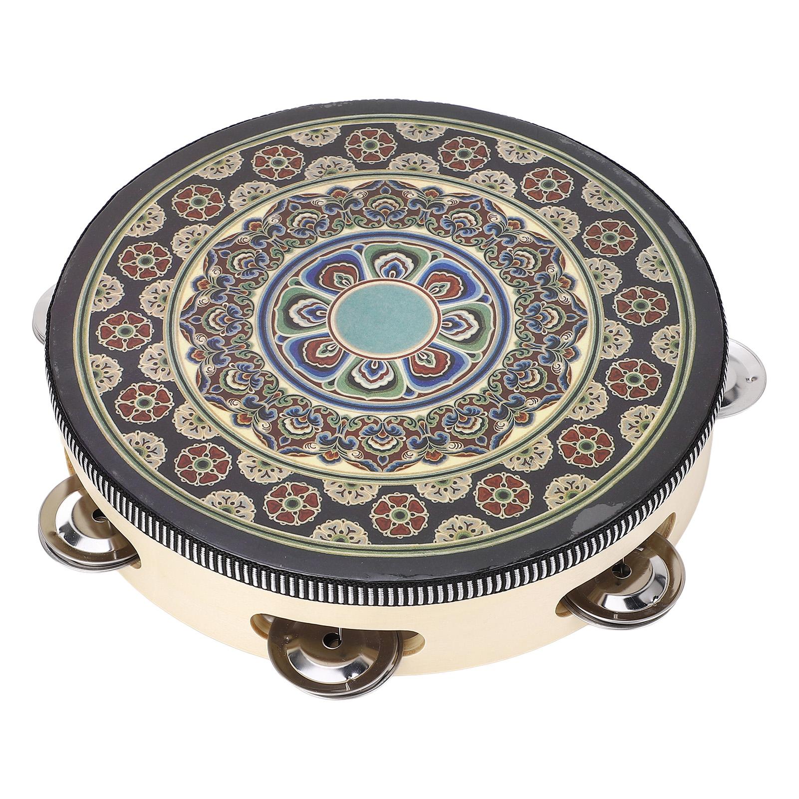 Hand Held Wood Tambourine 8 Inch Jingles Musical Educational Instrument for Adult and Children Black Flower
Hand Held Wood Tambourine 8 Inch Jingles Musical Educational Instrument for Adult and Children Black Flower