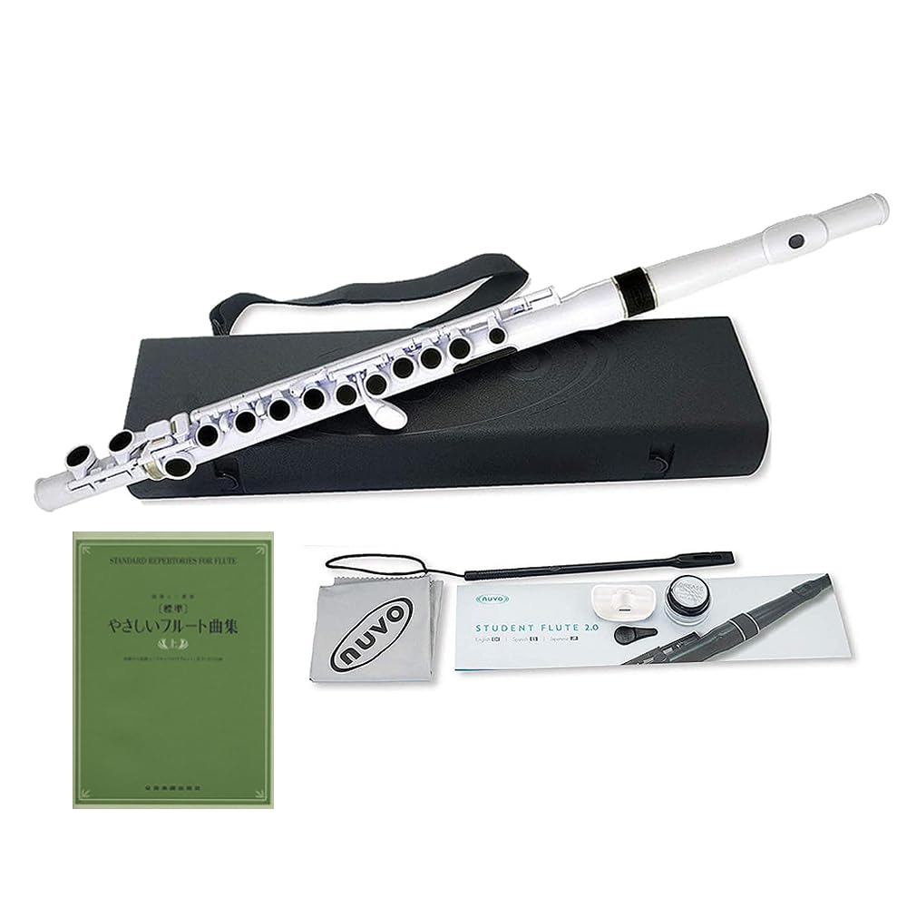 Nuvo Plastic Wind Instrument Flute C Key Student Flute Student Flute Easy Flute Songs Set 2.0 White/Black
Nuvo Plastic Wind Instrument Flute C Key Student Flute Student Flute Easy Flute Songs Set 2.0 White/Black