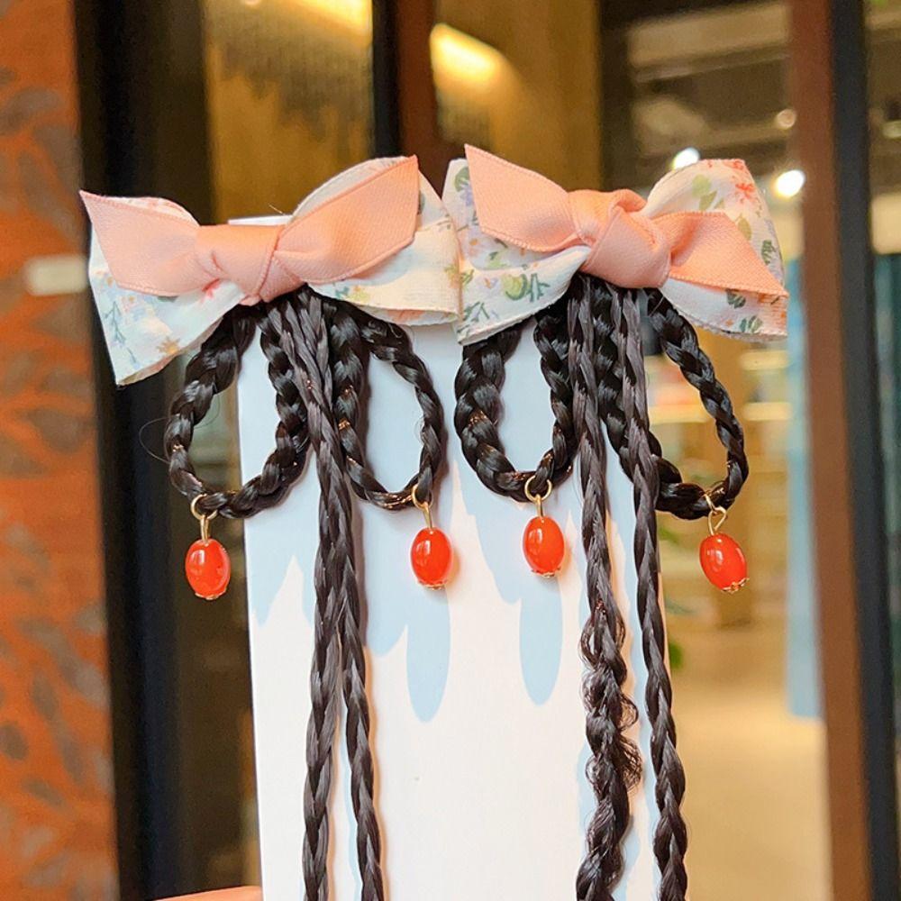 Kids Hanfu Flower Tassel Hairpin Princess Hair Band Synthetic Braided Wig Chinese Style Hair 2
Kids Hanfu Flower Tassel Hairpin Princess Hair Band Synthetic Braided Wig Chinese Style Hair 2