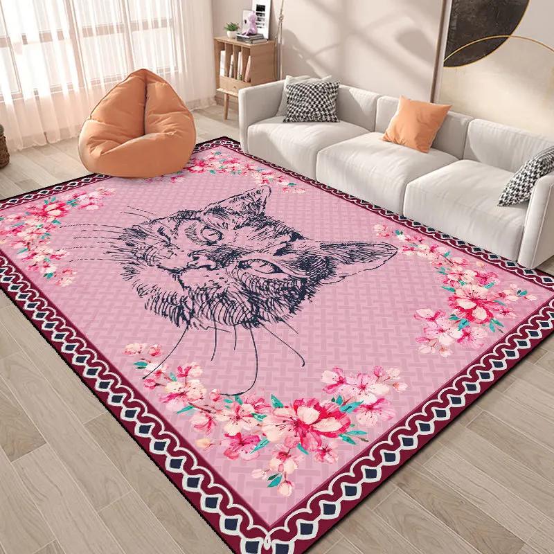 Fashionable Nordic Girl Pink Flower Blue Leopard Carpet Rug for Living Room Decor Bedroom Leisure Area Non-slip Carpets Doormat 40cm x 60cm
Fashionable Nordic Girl Pink Flower Blue Leopard Carpet Rug for Living Room Decor Bedroom Leisure Area Non-slip Carpets Doormat 40cm x 60cm