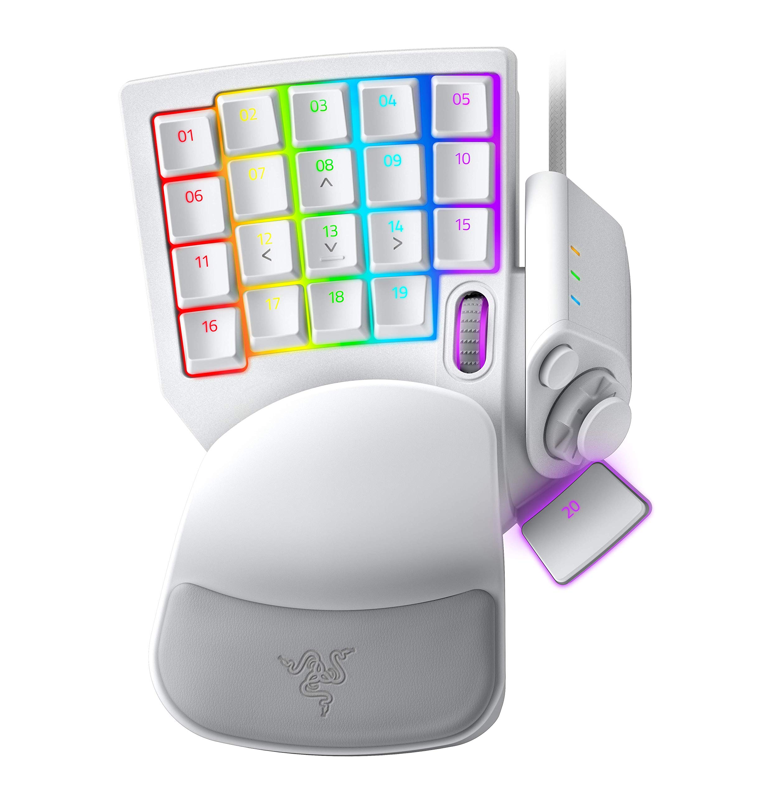 Клавіатура Razer Tartarus Pro Mercury White, ліва клавіатура, 20 аналогових перемикачів керування з коліщатком, 8-направлена клавіатура для великого пальця, усі 32 клавіші можуть бути налаштовані Японією білий
Клавіатура Razer Tartarus Pro Mercury White, ліва клавіатура, 20 аналогових перемикачів керування з коліщатком, 8-направлена клавіатура для великого пальця, усі 32 клавіші можуть бути налаштовані Японією білий