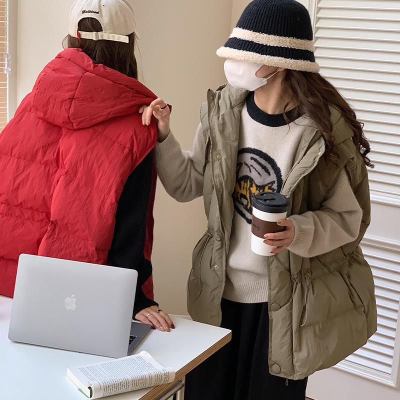 Korean version of down vest women s outer wear 2025 new hooded candy color warm white duck down vest large size explosion One size
Korean version of down vest women s outer wear 2025 new hooded candy color warm white duck down vest large size explosion One size