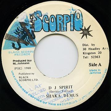 7inch Record CHAKA DEMUS - D.J. Spirit NONE Black Scorpio 1988 Jamaica Reggae, Ska & Dub Used
7inch Record CHAKA DEMUS - D.J. Spirit NONE Black Scorpio 1988 Jamaica Reggae, Ska & Dub Used