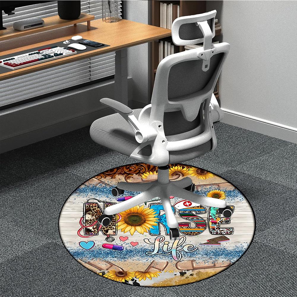 1pc Nurse Print Chair Carpet for Office, Round Polyester Mat, Indoor Decor for Office, Easycare Fabric, Washable Non-slip Area Carpet 80cm
1pc Nurse Print Chair Carpet for Office, Round Polyester Mat, Indoor Decor for Office, Easycare Fabric, Washable Non-slip Area Carpet 80cm