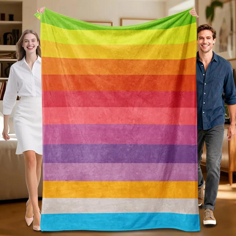 1 piece rainbow color flannel blanket soft suitable for sofa bed office allseason use 75x100cm
1 piece rainbow color flannel blanket soft suitable for sofa bed office allseason use 75x100cm