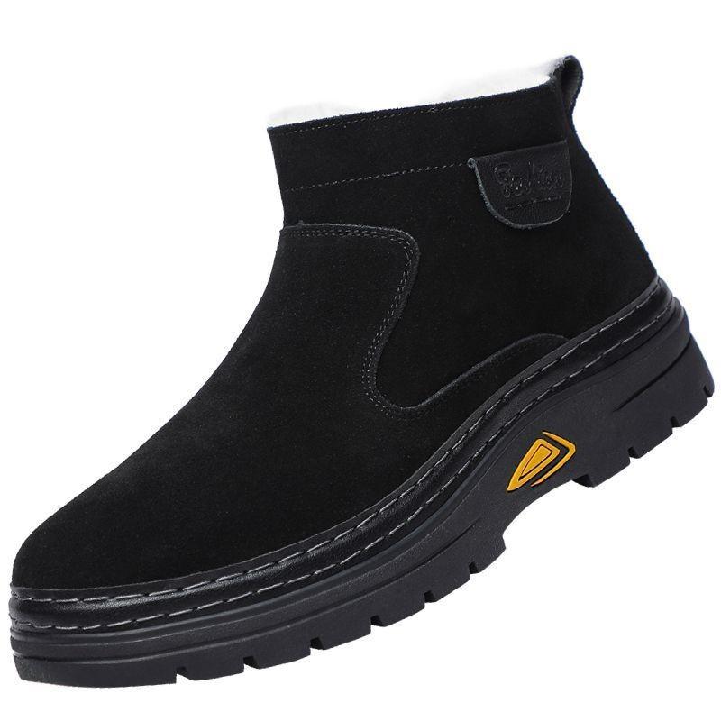 Genuine leather cow suede thickened warm non-slip wear-resistant outdoor snow boots sewn men s cotton dad shoes 44 чорний
Genuine leather cow suede thickened warm non-slip wear-resistant outdoor snow boots sewn men s cotton dad shoes 44 чорний