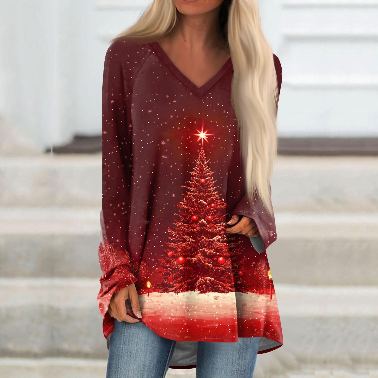 Женская модная повседневная футболка с принтом, длинный рукав, V-образный вырез, топ средней длины XL винный
Женская модная повседневная футболка с принтом, длинный рукав, V-образный вырез, топ средней длины XL винный