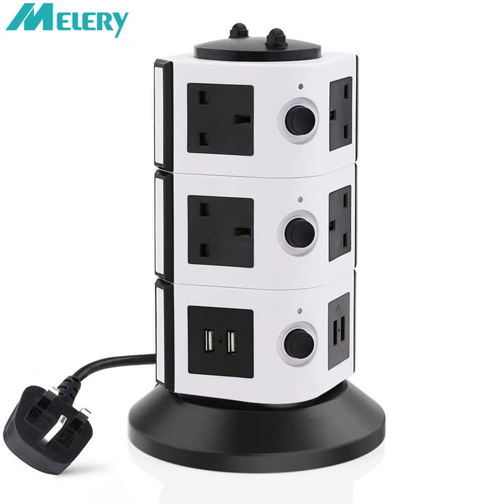Vertical Power Strip Multiple Surge Protector Extension Socket Individually Switched Plug Outlet USB Charging Station 2m Cable UK Plug Sockets
Vertical Power Strip Multiple Surge Protector Extension Socket Individually Switched Plug Outlet USB Charging Station 2m Cable UK Plug Sockets