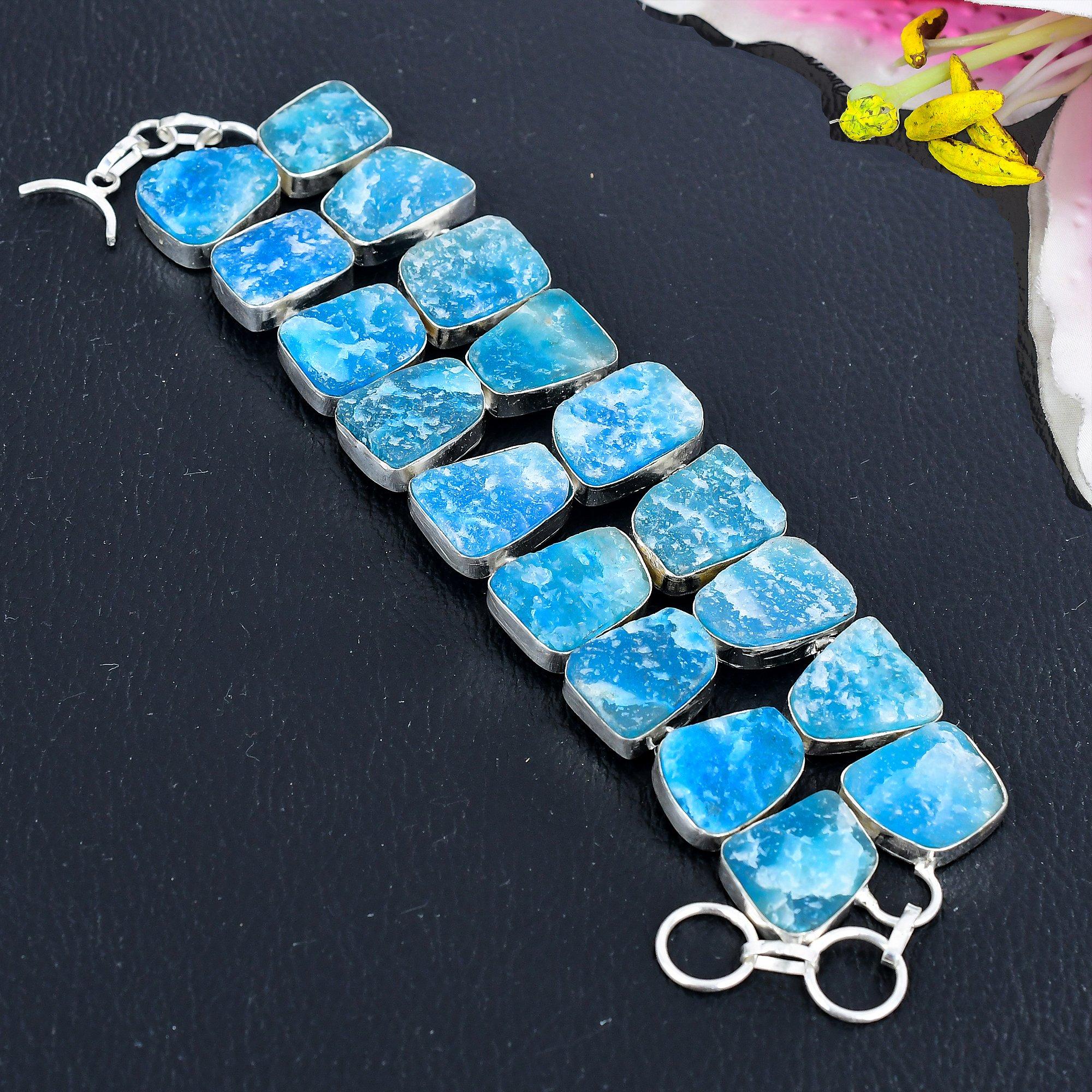 Блакитний Геміморфіт Друза Самоцвіт Ручна робота Срібло 925 проби Браслет 7-8 KG-1801
Блакитний Геміморфіт Друза Самоцвіт Ручна робота Срібло 925 проби Браслет 7-8 KG-1801