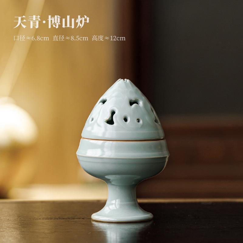 Ru Kiln Boshan Incense Holder Zen Garden Incense Burners Consecrate Scented Aromatic Candles Censer Tea Services Supplies Craft
Ru Kiln Boshan Incense Holder Zen Garden Incense Burners Consecrate Scented Aromatic Candles Censer Tea Services Supplies Craft