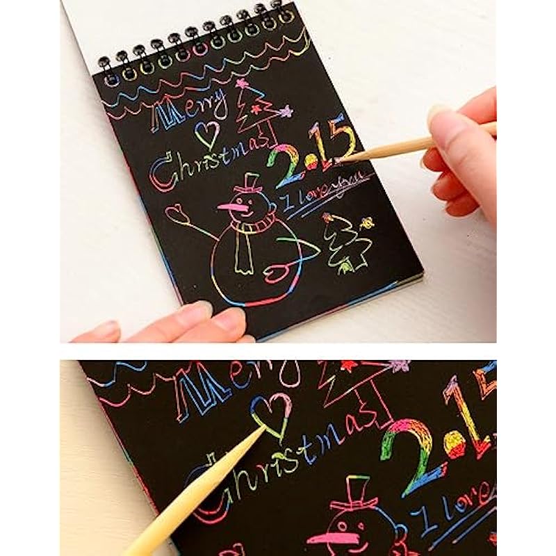 Glun Scratch Notepad Pack Of 6 With Magical Rainbow Color, Notepad With Pencil Stick, Educational Toy For Kids 0
Glun Scratch Notepad Pack Of 6 With Magical Rainbow Color, Notepad With Pencil Stick, Educational Toy For Kids 0