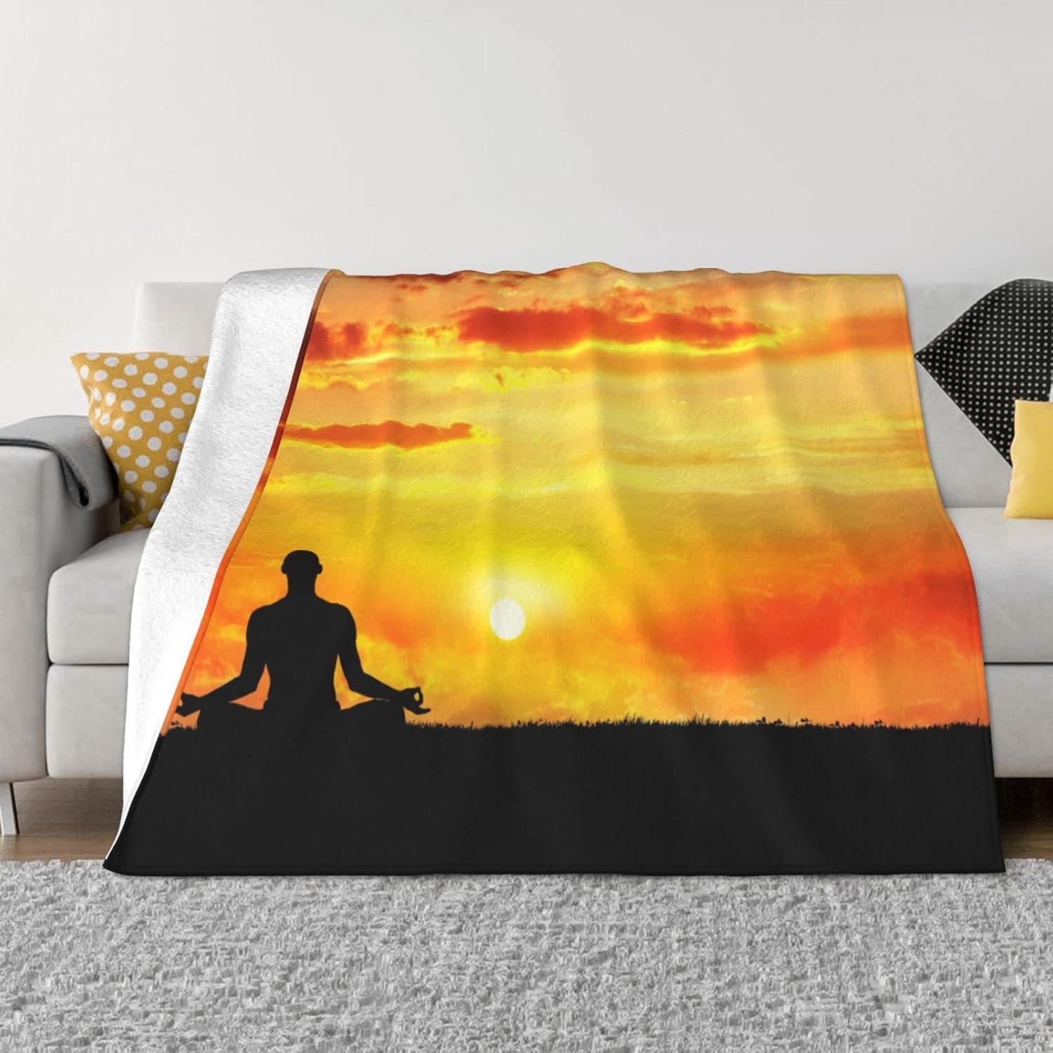 Meditation Throw Blanket All Season Soft Warm Blankets Lightweight Tufted Fuzzy Flannel Fleece Yoga Throws for Bed Sofa Couch 80x120cm
Meditation Throw Blanket All Season Soft Warm Blankets Lightweight Tufted Fuzzy Flannel Fleece Yoga Throws for Bed Sofa Couch 80x120cm