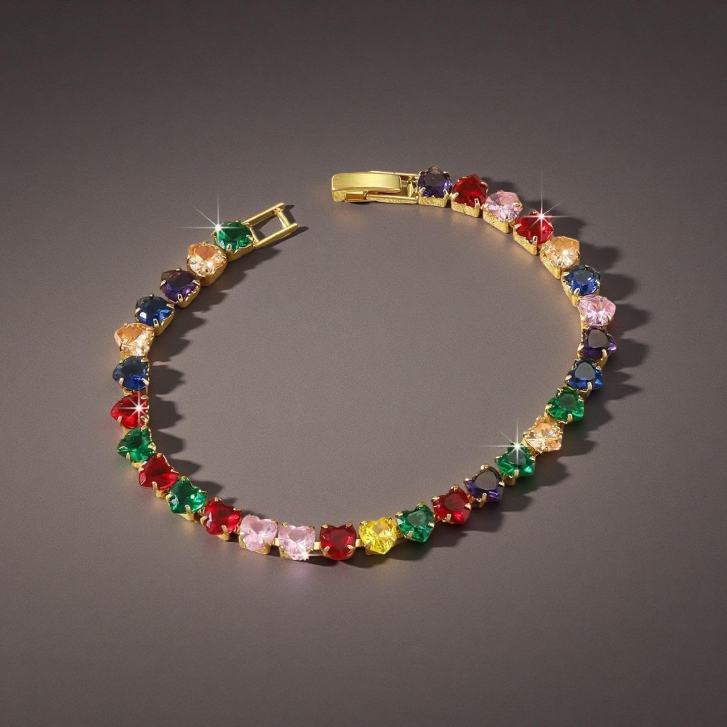 Дофаминовый цветной кристалл, конфетный циркон, теннисный браслет для женщин
Дофаминовый цветной кристалл, конфетный циркон, теннисный браслет для женщин