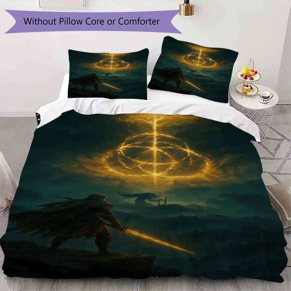 Elden Ring Pattern Bedding uilt Set uilt Cover Pillowcase Home Decoration Birthday Gift (1 * duvet cover + 2 * pillowcase without core) 135x200cm
Elden Ring Pattern Bedding uilt Set uilt Cover Pillowcase Home Decoration Birthday Gift (1 * duvet cover + 2 * pillowcase without core) 135x200cm