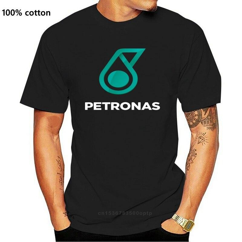 Petronas Oil Company Racing Logo Мужская черная футболка Размер S До 3Xl Свободный плюс Размер Майку