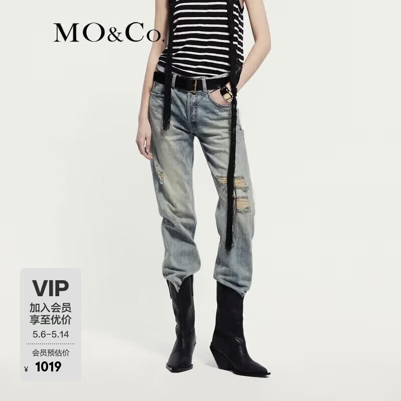 MO&Co. NOIR Series Distressed Low-Waist Denim Jeans M 27
MO&Co. NOIR Series Distressed Low-Waist Denim Jeans M 27