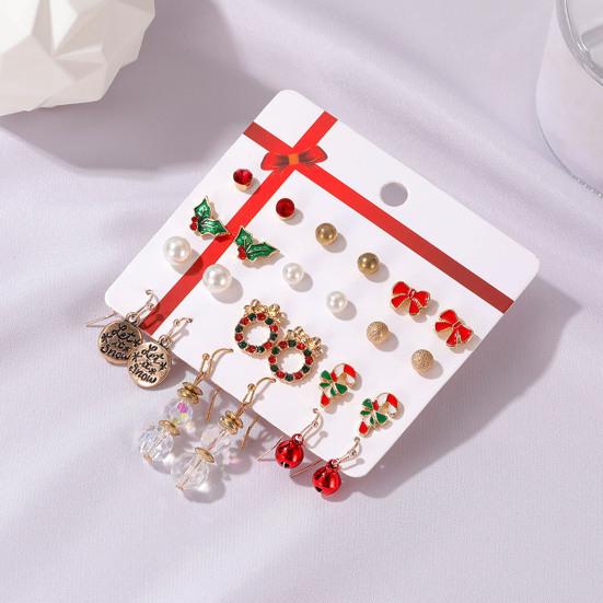 Yousheng 12 Pairs Christmas Earrings Colorful Exquisite Bell Elk Stud Earrings for New Year
Yousheng 12 Pairs Christmas Earrings Colorful Exquisite Bell Elk Stud Earrings for New Year