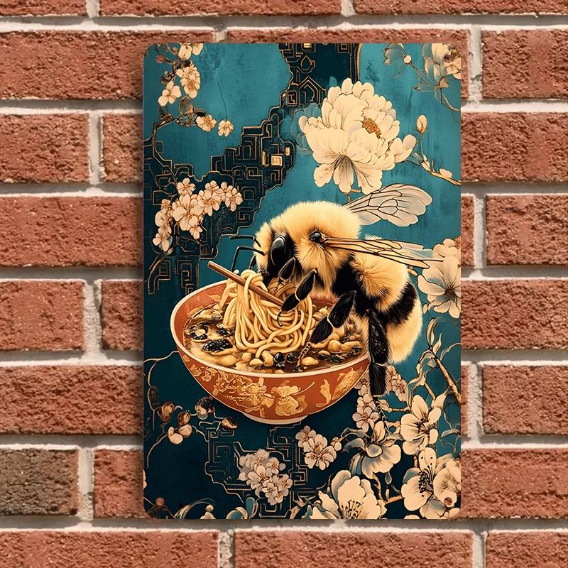 1 piece of Chinese-style bee ramen print tin plaque wall hanging for living room, entryway, dining room, retro Chinese home deco (as the picture,20x30cm)
1 piece of Chinese-style bee ramen print tin plaque wall hanging for living room, entryway, dining room, retro Chinese home deco (as the picture,20x30cm)