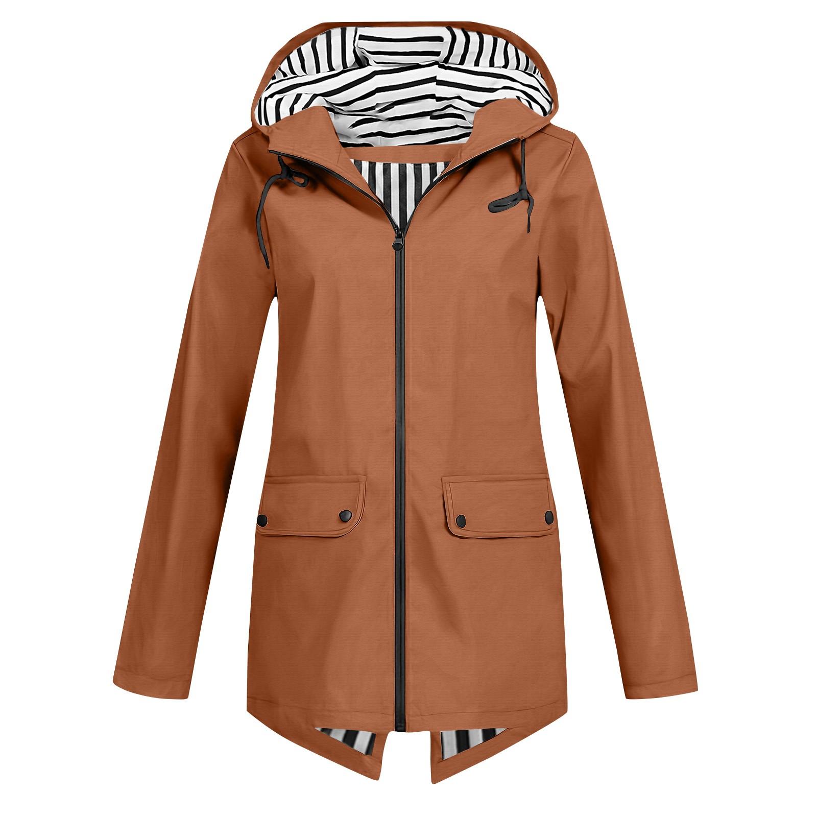 Ветровка на молнии с капюшоном, легкая, для улицы, ветрозащитная куртка, тонкое уличное пальто для женщин M