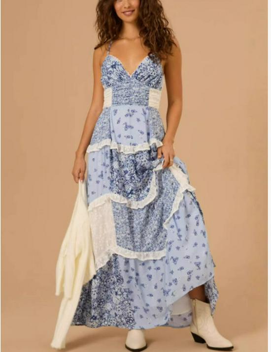 Printed Sleeveless Camisole Patchwork Long Skirt XXL синій
Printed Sleeveless Camisole Patchwork Long Skirt XXL синій