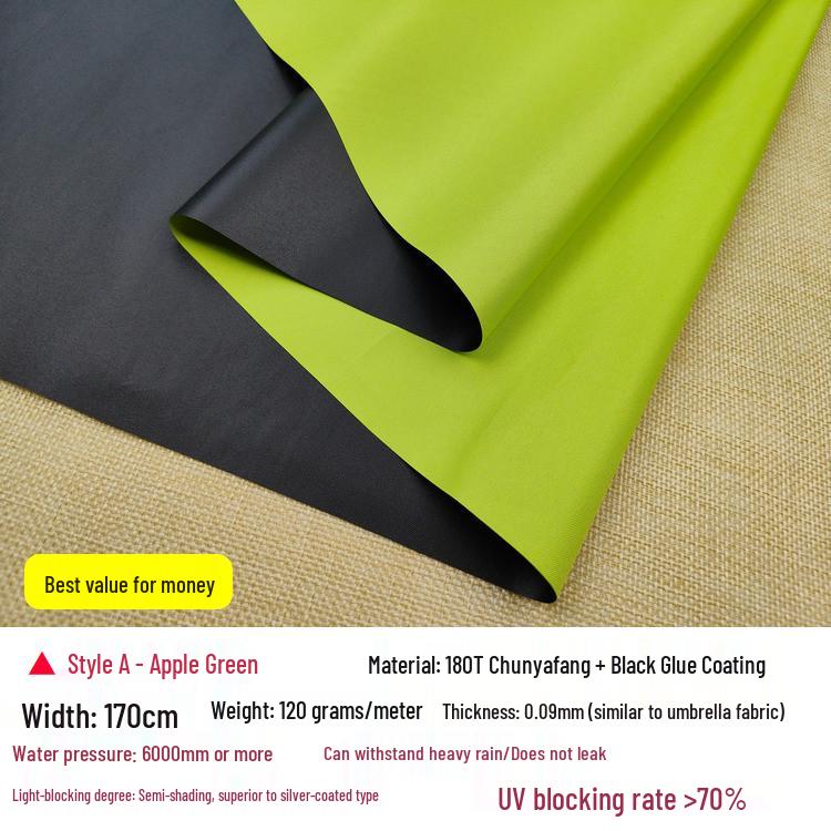 170cm Sun Protection Black Glue Umbrella Fabric - Waterproof, Lightweight Sunshade & Soft Raincoat/Tent Material
170cm Sun Protection Black Glue Umbrella Fabric - Waterproof, Lightweight Sunshade & Soft Raincoat/Tent Material
