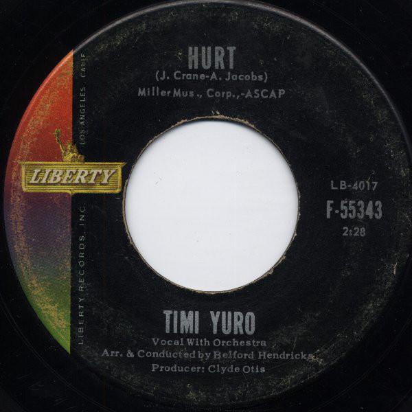 7inch Record TIMI YURO - Hurt / I Apologize F55343 Liberty 1961 US Soul/Funk Used
7inch Record TIMI YURO - Hurt / I Apologize F55343 Liberty 1961 US Soul/Funk Used