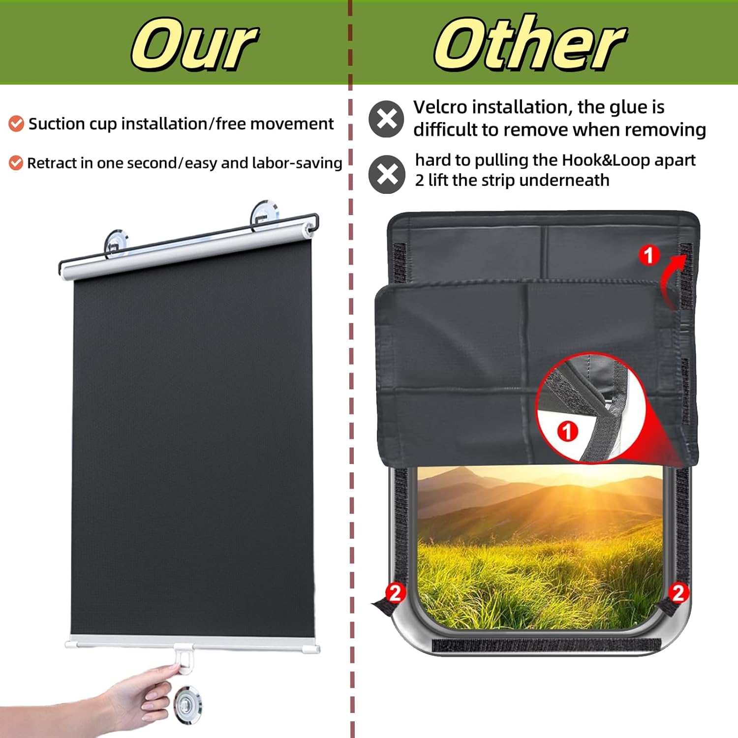 Rv Door Window Shade, Automatic Retractable Thin Shade for Camper, New Silver Titanium Fabric Uv Rays Protection and Privacy Features, for Rv
Rv Door Window Shade, Automatic Retractable Thin Shade for Camper, New Silver Titanium Fabric Uv Rays Protection and Privacy Features, for Rv