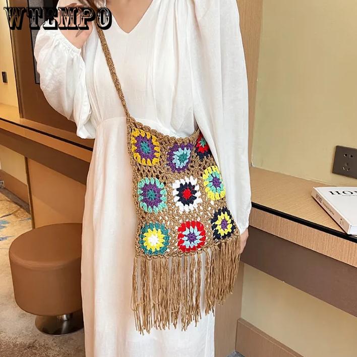 WTEMPO Ethnic Style Hollow-out Woven Retro Casual Versatile Single Shoulder Bags Large Capacity Women s Travel Shopping Message Bags 1pc
WTEMPO Ethnic Style Hollow-out Woven Retro Casual Versatile Single Shoulder Bags Large Capacity Women s Travel Shopping Message Bags 1pc