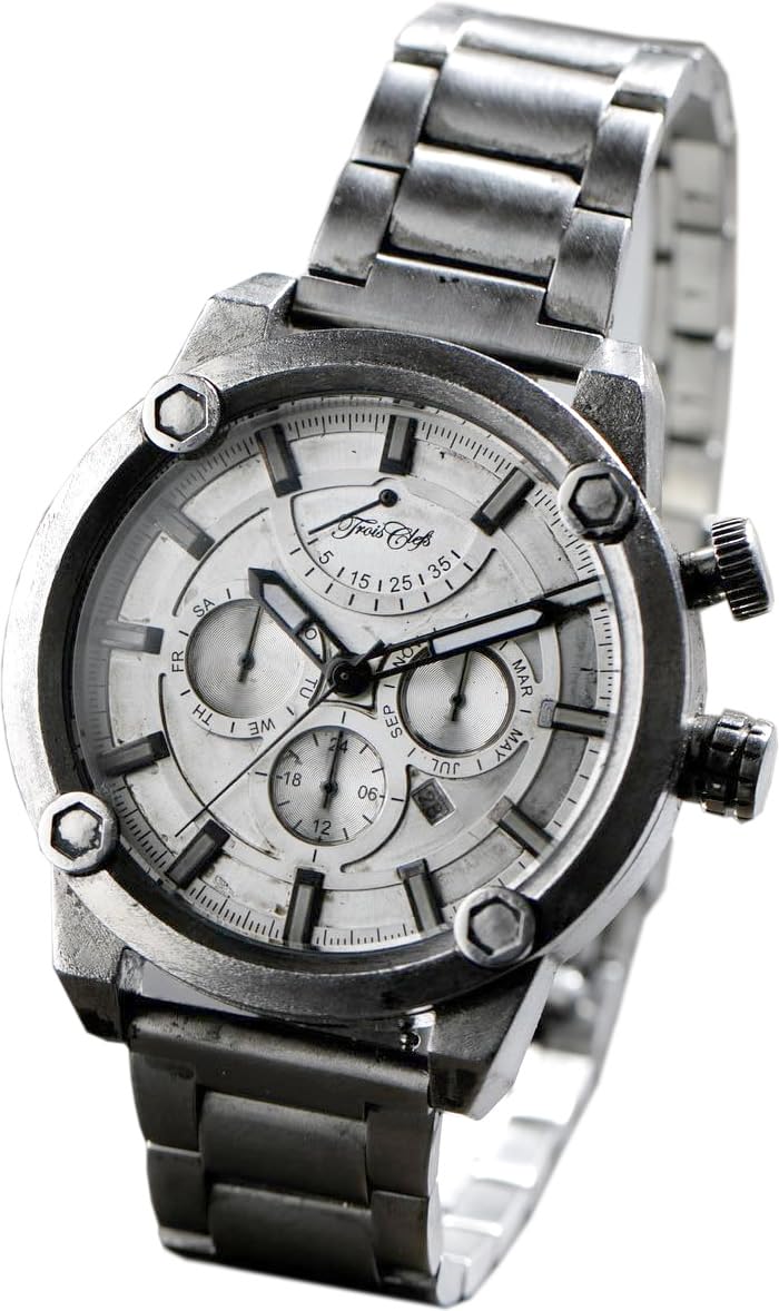 Trois Clefs Mechanical Automatic Manual Winding Analog Japanese Movement Power Reserve Calendar Stainless Steel Strap 10 ATM Water Resistant Leather
Trois Clefs Mechanical Automatic Manual Winding Analog Japanese Movement Power Reserve Calendar Stainless Steel Strap 10 ATM Water Resistant Leather