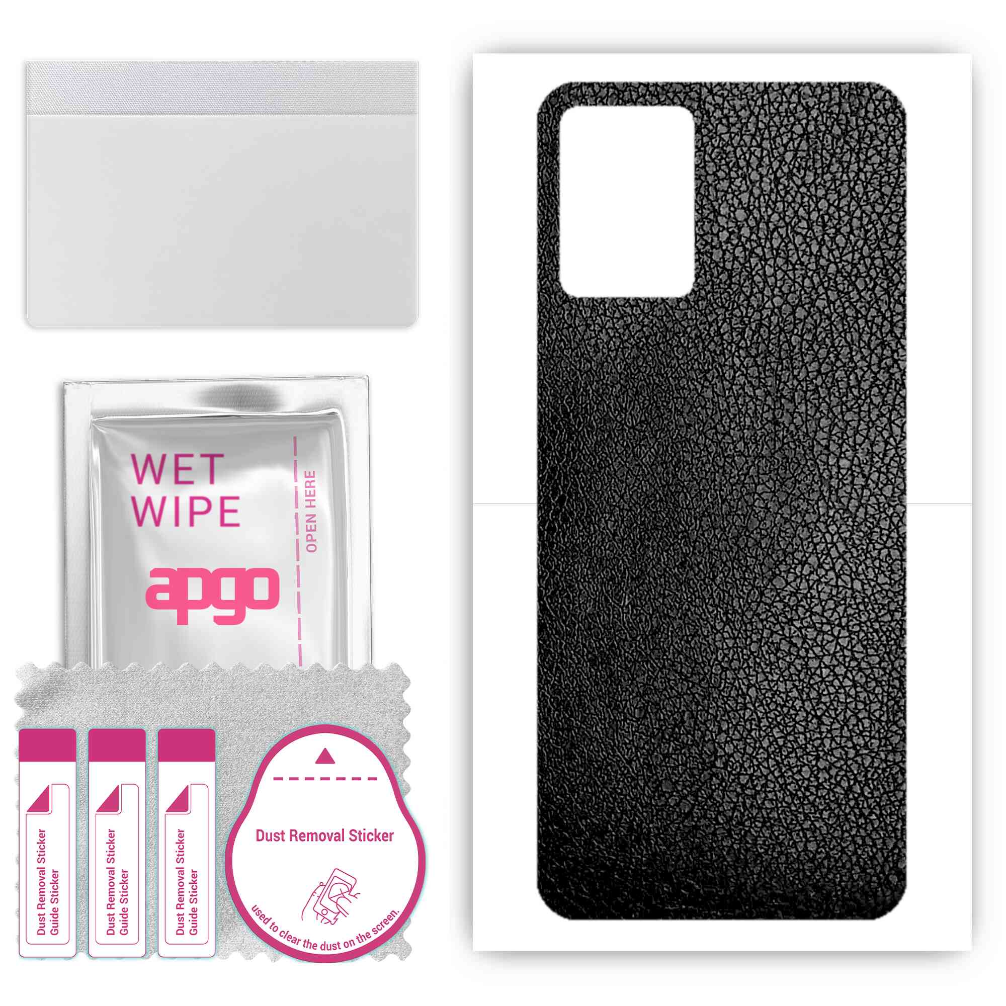 apgo Protective Skin Sticker for the back compatible with Vivo Y21s, Wrap Film, Foil, Vinyl - Pattern Black Leather
apgo Protective Skin Sticker for the back compatible with Vivo Y21s, Wrap Film, Foil, Vinyl - Pattern Black Leather