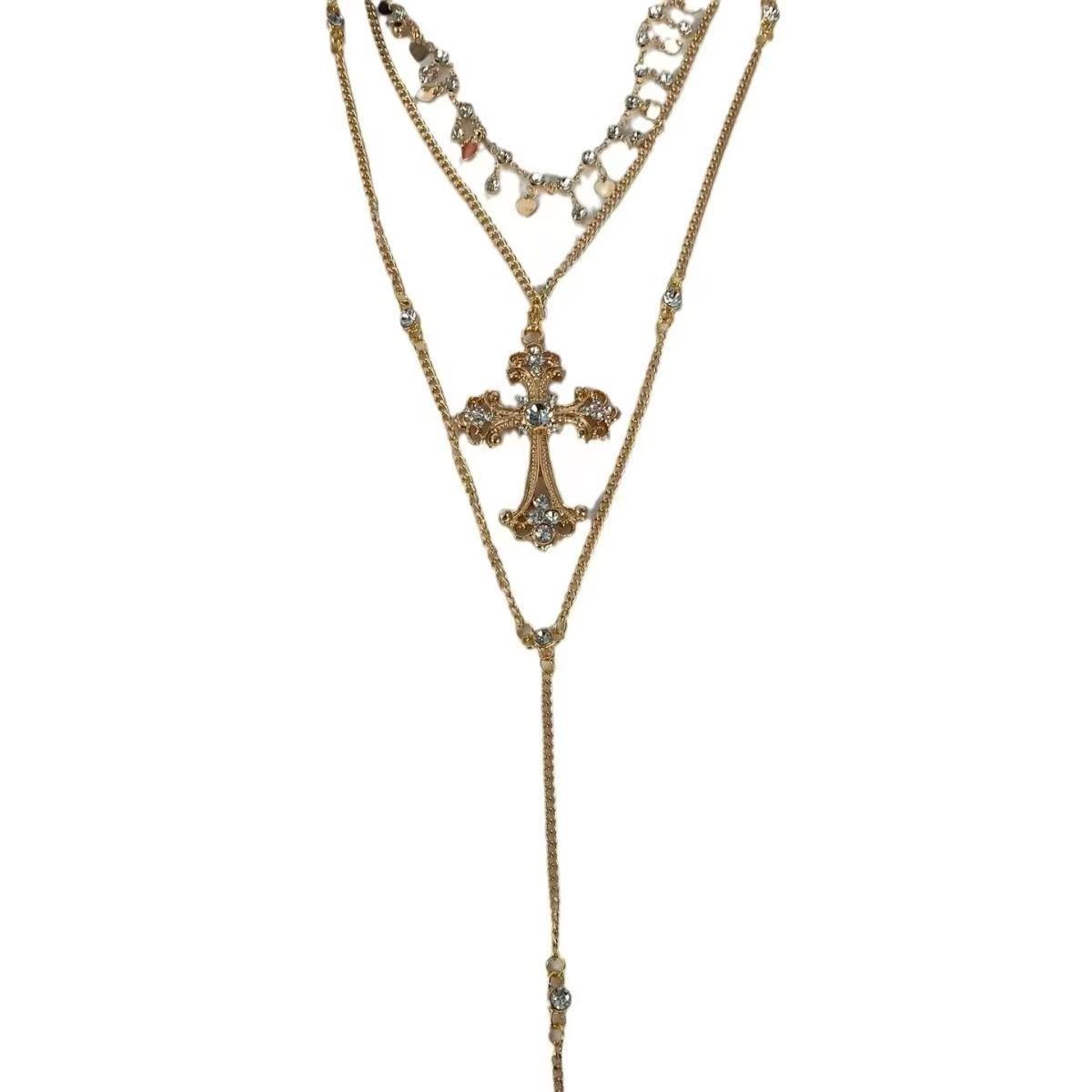Light luxury niche retro baroque double-layer stacked cross necklace women s autumn and winter versatile high-end sweater chain
Light luxury niche retro baroque double-layer stacked cross necklace women s autumn and winter versatile high-end sweater chain