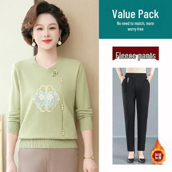 Spring & Autumn Chinese-Style Long-Sleeve Knit Sweater for Middle-Aged & Elderly Women XXL зелений
Spring & Autumn Chinese-Style Long-Sleeve Knit Sweater for Middle-Aged & Elderly Women XXL зелений
