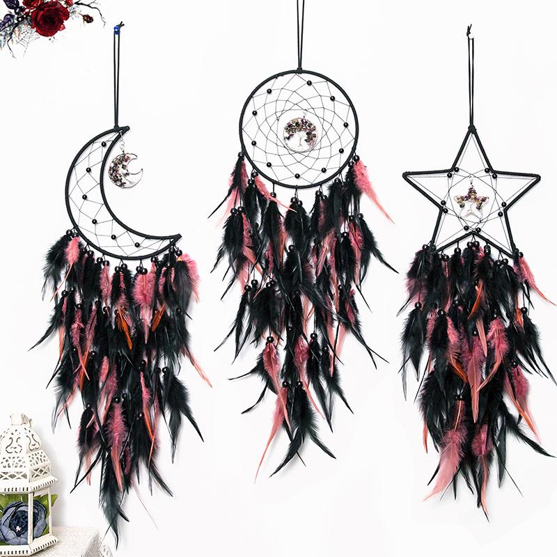 Gothic Dreamcatcher Colorful Feather Wind Chime Crystal Hand-woven Living Room Bedroom Hanging Ornaments Wall Pendant Home Decor
Gothic Dreamcatcher Colorful Feather Wind Chime Crystal Hand-woven Living Room Bedroom Hanging Ornaments Wall Pendant Home Decor