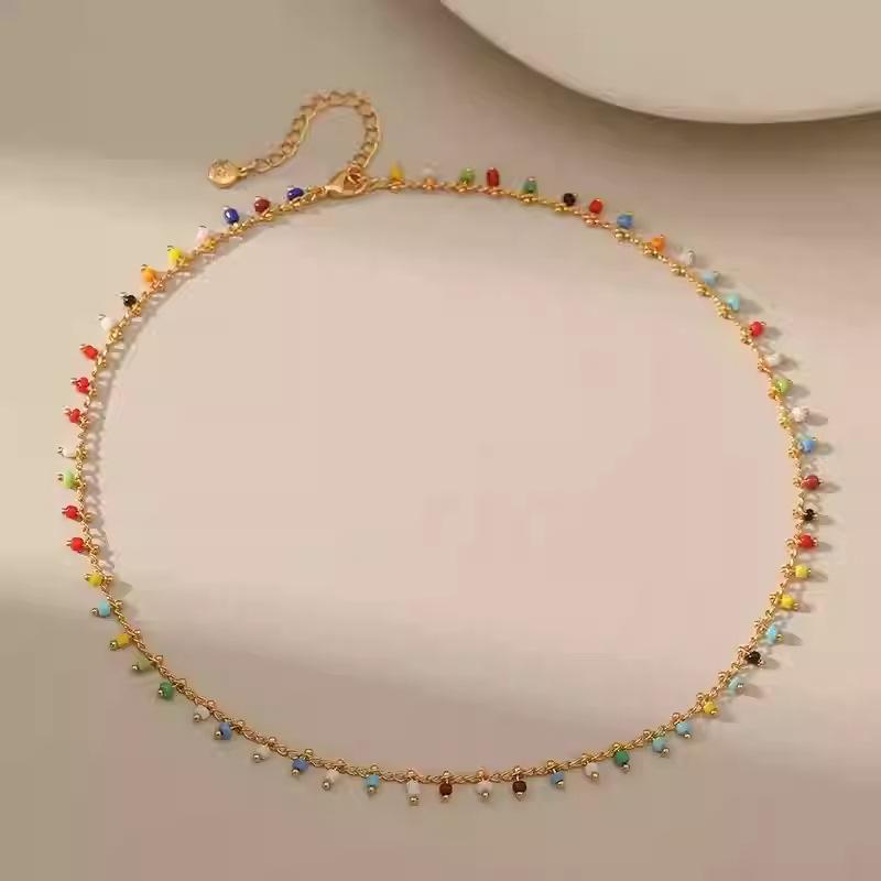 Цвет дофаминовое стекло бахрома ожерелье модный темперамент личность ключичная цепочка простой универсальный высококачественные ювелирные изделия женщины
Цвет дофаминовое стекло бахрома ожерелье модный темперамент личность ключичная цепочка простой универсальный высококачественные ювелирные изделия женщины