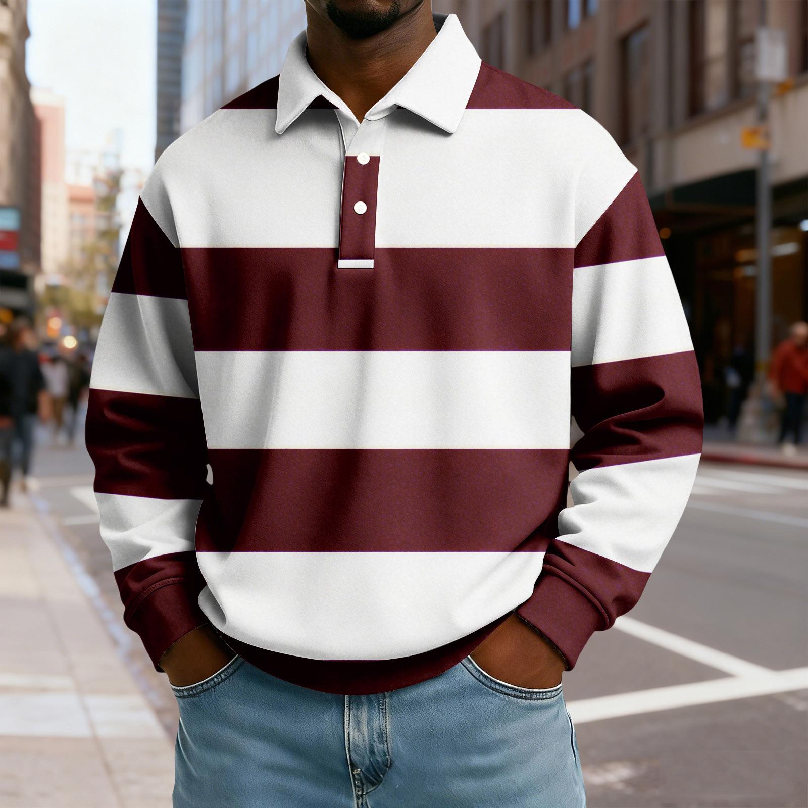 Мужской повседневный свободный топ с цветным блочным принтом, лацканами и длинными рукавами на пуговицах XL винный
Мужской повседневный свободный топ с цветным блочным принтом, лацканами и длинными рукавами на пуговицах XL винный