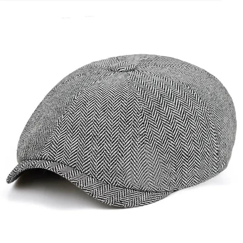 Retro Newsboy Caps Men British Painters Hats Autumn Winter Berets Herringbone Flat Cap Hip Hop Berets сірий
Retro Newsboy Caps Men British Painters Hats Autumn Winter Berets Herringbone Flat Cap Hip Hop Berets сірий