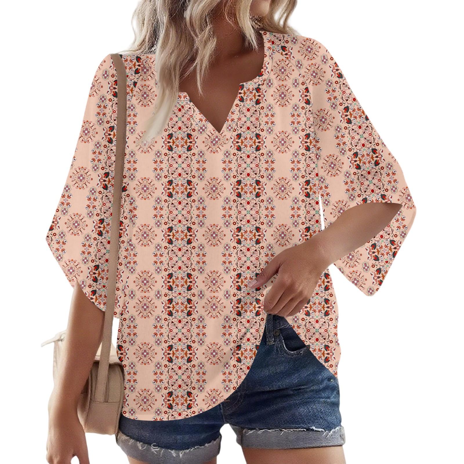 Женская блузка с рукавом 3/4, V-образным вырезом и цветочным принтом, повседневная, свободная туника M бежевый
Женская блузка с рукавом 3/4, V-образным вырезом и цветочным принтом, повседневная, свободная туника M бежевый