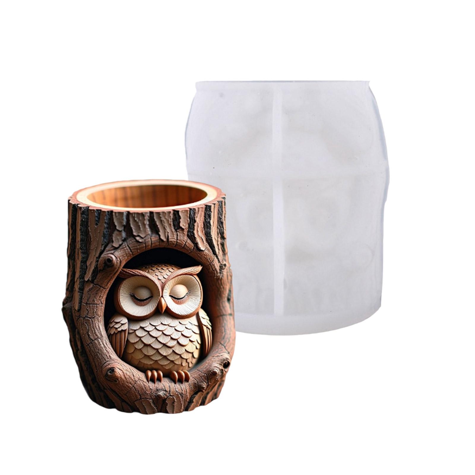 Unique Silicone Mold Small Plant Container Molds for Making Owl Stump Containers Resin Gifts and Decorative Items 1
Unique Silicone Mold Small Plant Container Molds for Making Owl Stump Containers Resin Gifts and Decorative Items 1