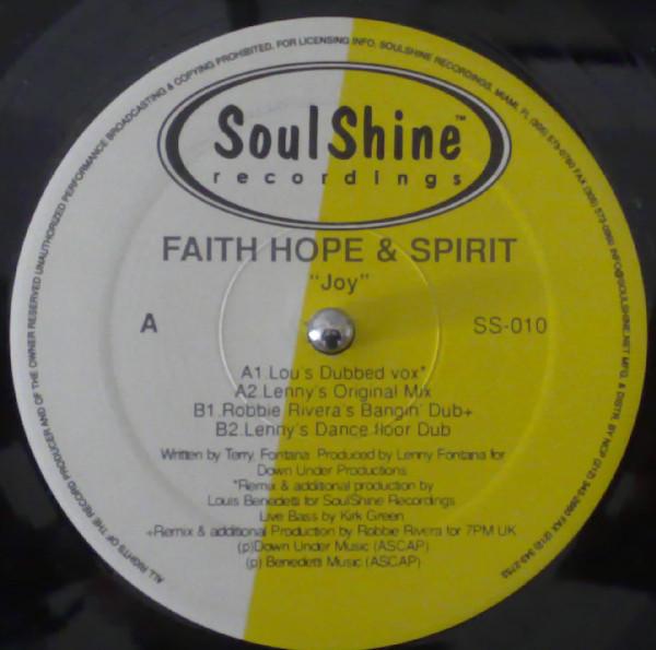 12-дюймовая пластинка FAITH HOPE & SPIRIT - Joy SS010 SoulShine Recor 1999 US Танцевальная и Электронная Б/У
12-дюймовая пластинка FAITH HOPE & SPIRIT - Joy SS010 SoulShine Recor 1999 US Танцевальная и Электронная Б/У