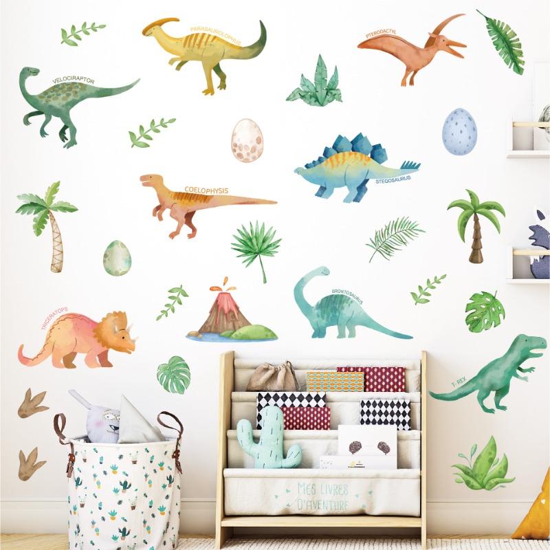 Dinosaur wall stickers Forest cartoon watercolor window wardrobe home kindergarten children s room decoration PVC wall stickers
Dinosaur wall stickers Forest cartoon watercolor window wardrobe home kindergarten children s room decoration PVC wall stickers