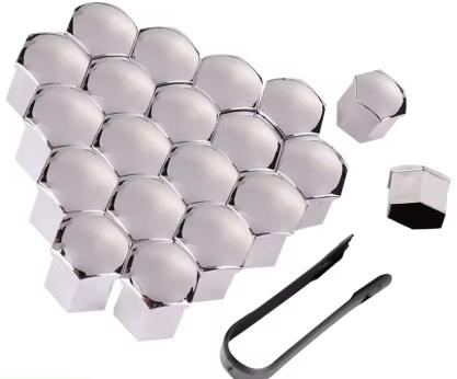 20Pcs Car Wheel Nut Caps: Protection Covers, Anti-Rust Hub Screw Caps, Tyre Bolt Decoration. срібний
20Pcs Car Wheel Nut Caps: Protection Covers, Anti-Rust Hub Screw Caps, Tyre Bolt Decoration. срібний