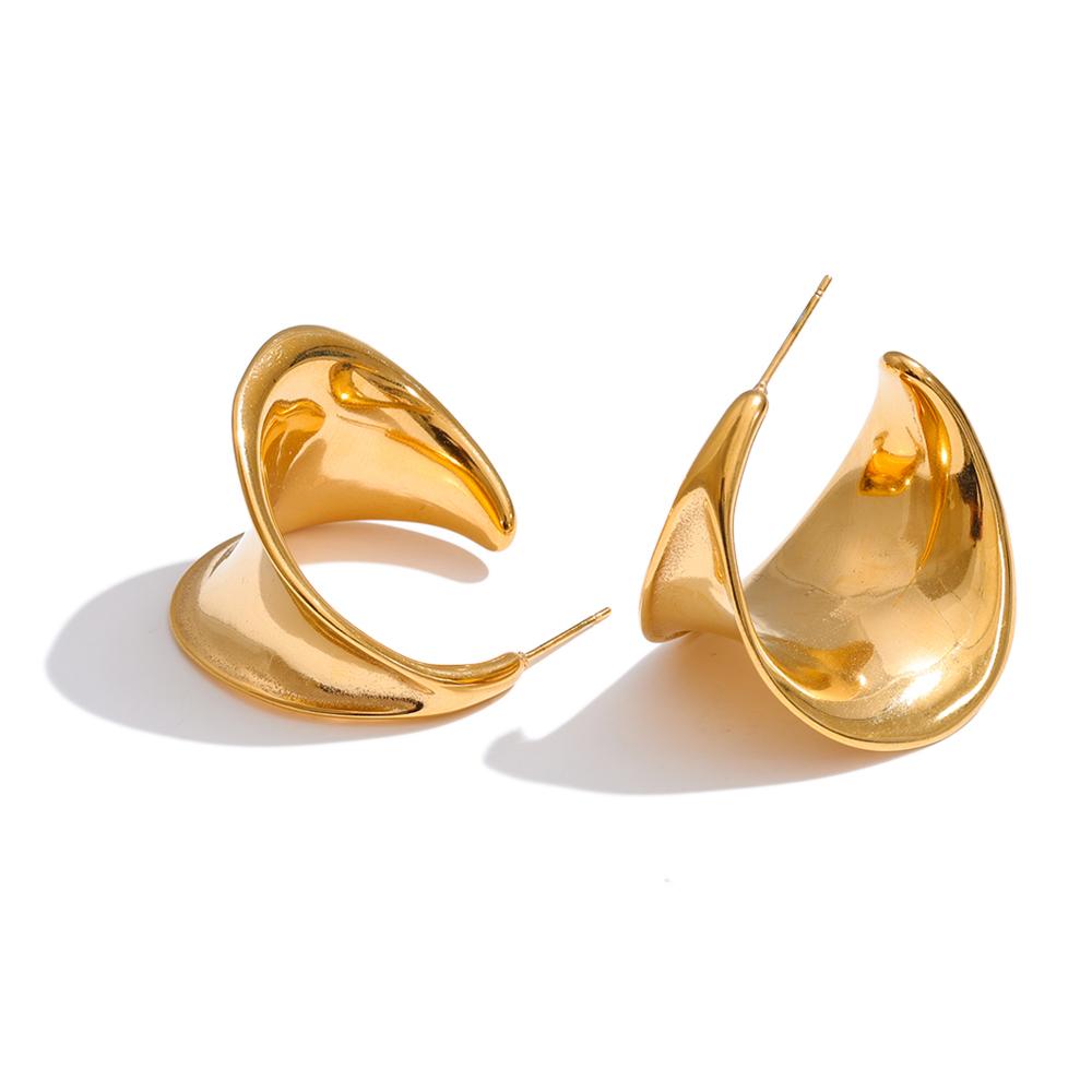 Yhpup Stainless Steel C Shape Daily Unusual Earrings 18K Gold Color PVD Plated Versatile Casual Minimalist High Quality Jewelry
Yhpup Stainless Steel C Shape Daily Unusual Earrings 18K Gold Color PVD Plated Versatile Casual Minimalist High Quality Jewelry