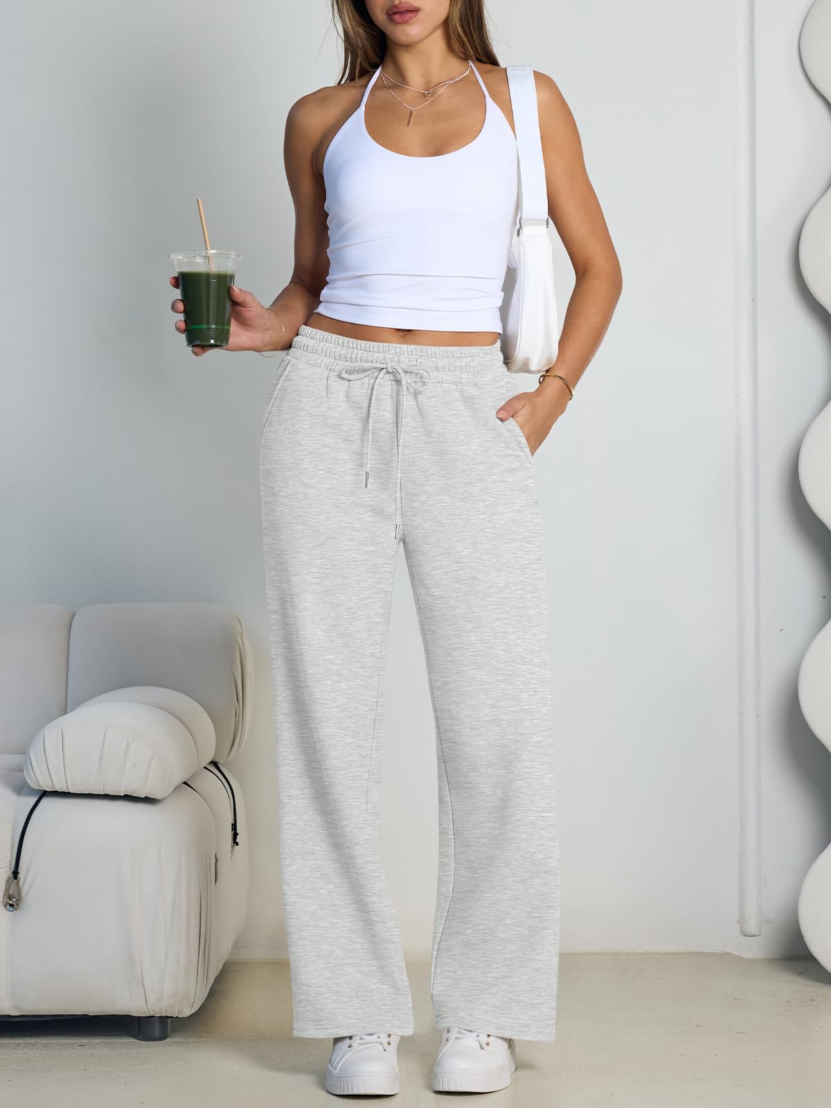Women s wide leg sweatpants European and American men s and women s sweatpants,waist drawstring straight leg loose S серебряный
Women s wide leg sweatpants European and American men s and women s sweatpants,waist drawstring straight leg loose S серебряный