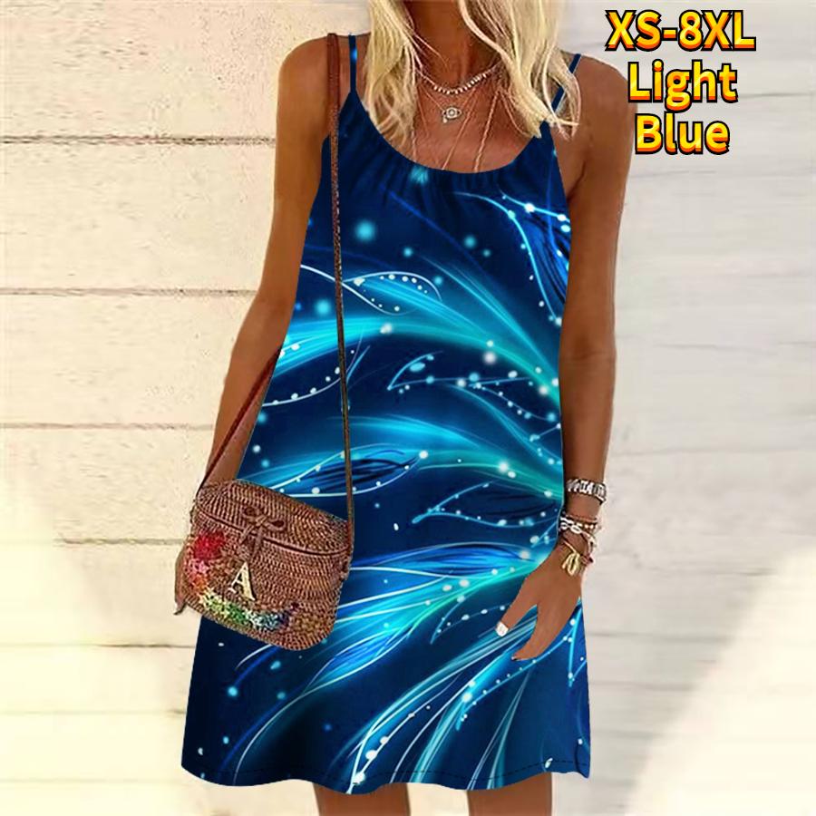 Женское мини-платье с ярким синим светлым принтом и цветочным принтом, праздничное платье без рукавов, летнее пляжное платье, сарафан 8XL светло-синий
Женское мини-платье с ярким синим светлым принтом и цветочным принтом, праздничное платье без рукавов, летнее пляжное платье, сарафан 8XL светло-синий